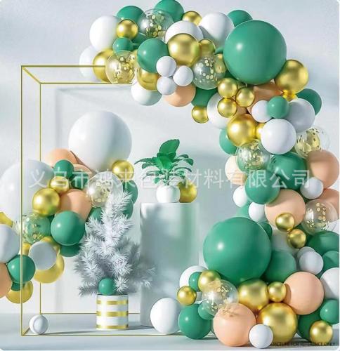 Amazon 18-Inch Vintage Bean Green Avocado Balloon Chain Set Birthday Party Wedding Decoration Rubber Balloons