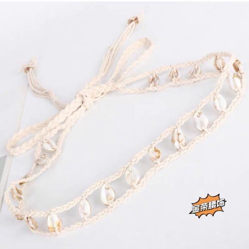 Wax Line Woven Belt Women‘s Widened Summer Decoration with Skirt Shaped Accessory Waist Decorations Belt Thick Waist Seal Bandage Elastic