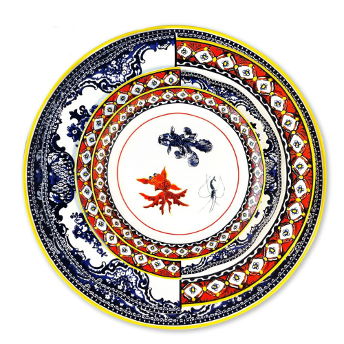 ceramic tableware high bone china plate enamel porcelain disc shallow plate cake fruit steak plate