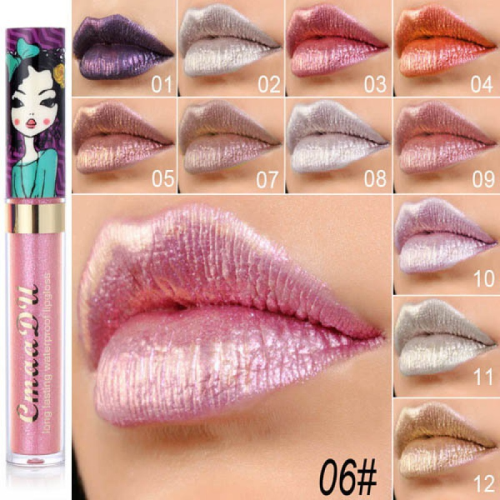 Foreign Trade Cross-Border E-Commerce Exclusive for： Cmaadu Beautiful Girl Magic Color Chameleon Diamond Flash Lip Gloss Lipstick