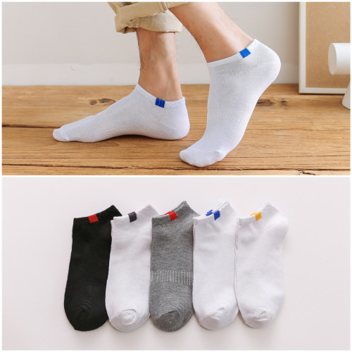 Socks Men‘s Socks Ankle Socks Breathable Invisible Socks Summer Thin Color Sports Long Tube All-Matching