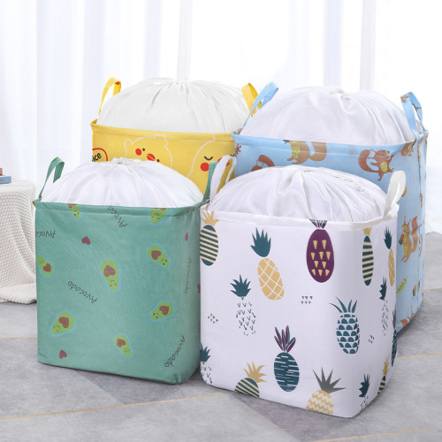 Quilt Storage Bag Home clothes Quilt Sorting Moving Packing Bag Non-Woven Fabric Drawstring Clothes Storage Basket Wholesale
