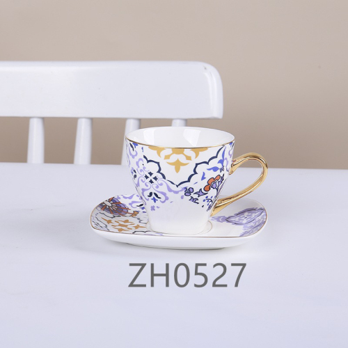 european-style light luxury ceramic coffee cup and saucer gold water cup afternoon tea scented tea cup saucer milk cup