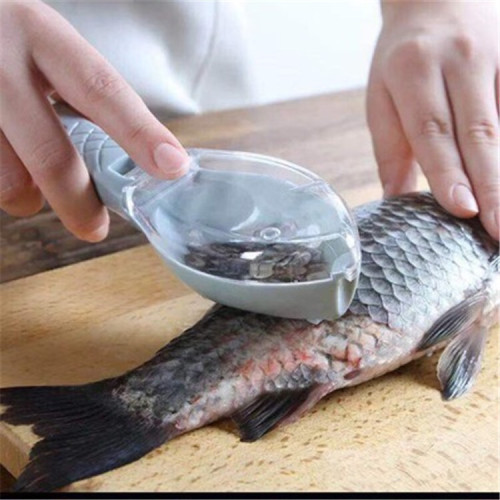 Foreign Trade Hot Fish Scale Planing Plastic Scraping Fish Scale Artifact with Lid Household Kitchen Manual Fish Scale Removal Gadget 