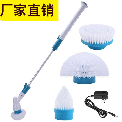 New Wireless Rechargeable Electric Cleaning Brush Long Handle Automatic Rotation retractable Waterproof Cleaning Brush TV New