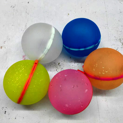 cross-border new silicone glue ball magnetic suction summer water fight decompression toy water injection parent-child silicone water ball toys
