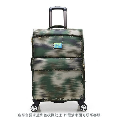 oxford cloth trolley case 24-inch camouflage universal wheel luggage large capacity high-end password suitcase factory wholesale