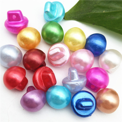 spot supply candy color mixed pearl shirt button diy handmade decorative button color mushroom foot button