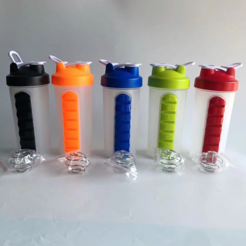 water cup with pill box double-layer shake cup drink cup