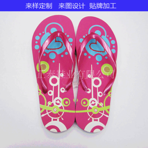 customized logo pattern women‘s printed eva flip-flops beach flip-flops beach flip-flops seaside sandals
