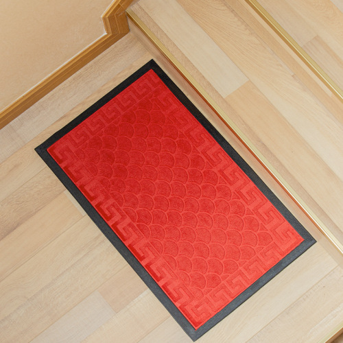 doorway foot mat entrance mats exclusive for cross-border indoor and outdoor brushed embossed rubber door mat household dragon scale pattern