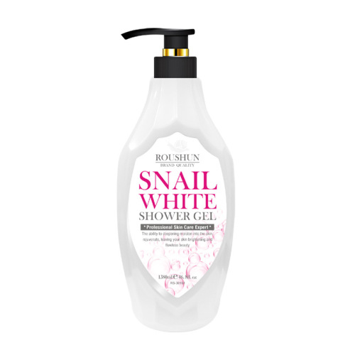 roushun soft snail refreshing moisturizing body wash snail shower gel