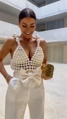 2022 cross-border new ebay amazon hot selling sexy fashion pearl camisole women z20173