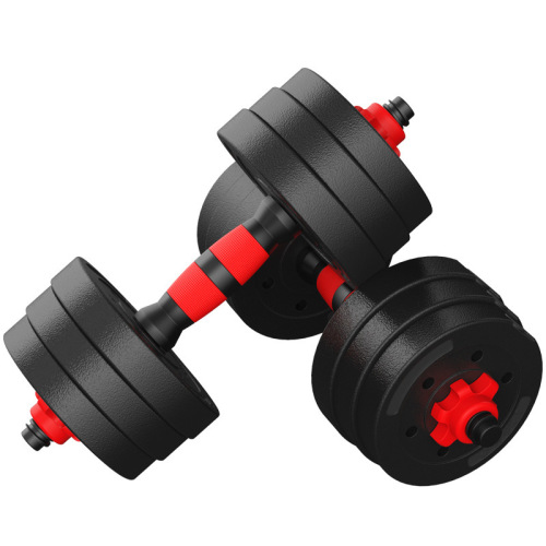 Cross-Border Cement Dumbbell Odorless Rubber Coated Environmental Protection Dumbbell Barbell Dual-Use Set Removable Household Men‘s Arm Muscle Training