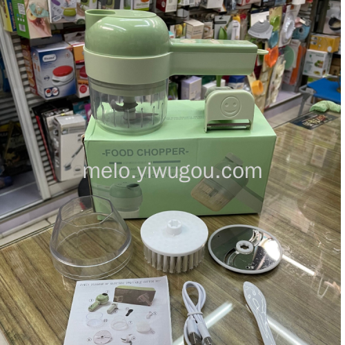 smiling face/apple handheld cooking machine， vegetable cutter， cleaning brush， garlic cutter 471