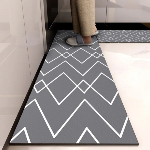 kitchen floor mat new 2021 simple household stain-resistant non-slip long diatom mud mat oil-proof absorbent scrub