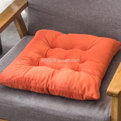 Solid Color Chair Cushion Square Cushion Floor Cushion Simple Crystal Velvet Chair Cushion Plush Cushion Winter Student Home