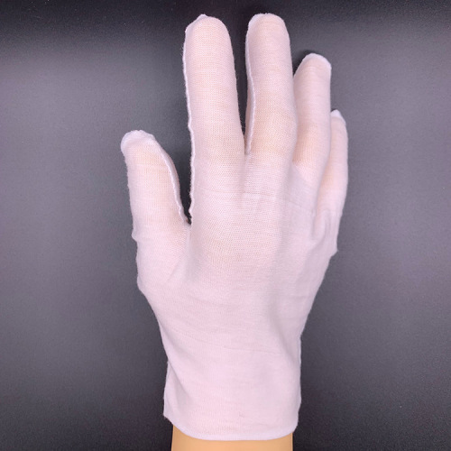 Cotton White Jersey Etiquette Gloves Cotton Wenwan Quality Inspection Men and Women Work Labor Protection Breathable Thickening