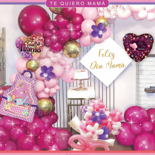 spanish mother‘s day decoration set birthday party decoration supplies balloon set wholesale dress up venue set