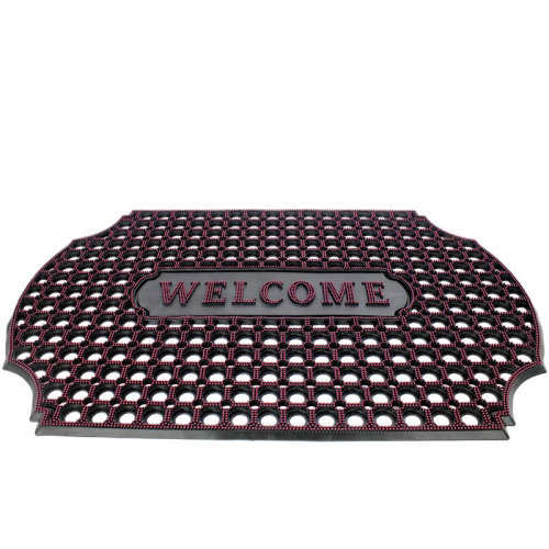 household european-style entrance floor mat living room waterproof non-slip earth removing rubber cushion thickened outdoor door mat free shipping