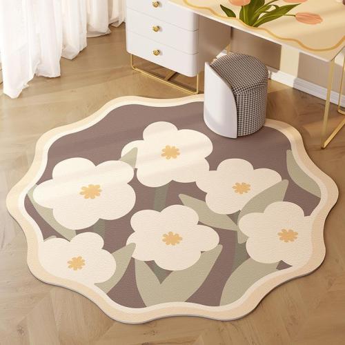 simple tulip round carpet study living room erasable disposable bedside blanket computer chair swivel chair dressing table carpet