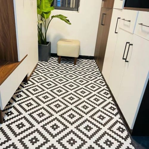 floor mat door mat washable erasable pvc foot pad cut home doorway non-slip door kitchen oil-proof mat