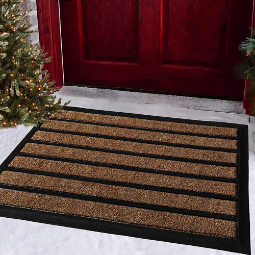 cross-border wholesale outdoor rubber mud removal door mat household dust removal floor mat household simple door non-slip mat