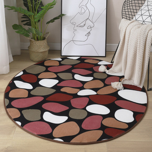 thickened coral fleece round carpet mat tent mat rattan chair mat hanging basket mat yoga mat