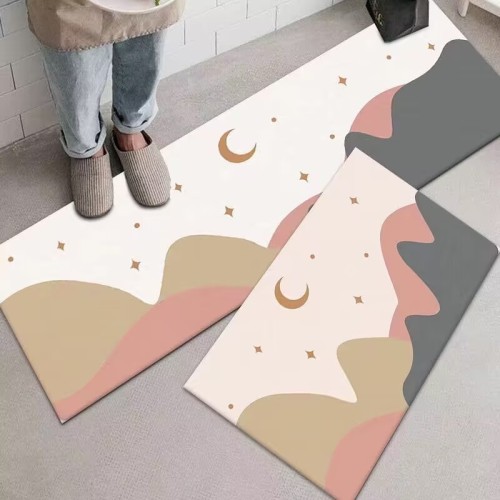 modern minimalist kitchen diatom ooze soft floor mat absorbent stain-resistant door mat erasable easy-to-care non-slip mat