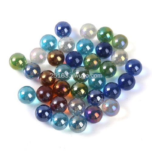 90 16mm colored transparent glass balls 16mm pearlescent marbles 1.6cm checkers beads 500g