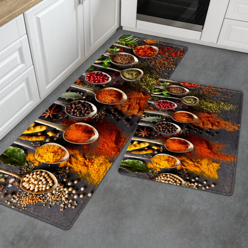 Amazon Special for Kitchen Floor Mat Entrance Non-Slip Foot Mat absorbent Oil-Absorbing Restaurant Strip Two-Piece Carpet 
