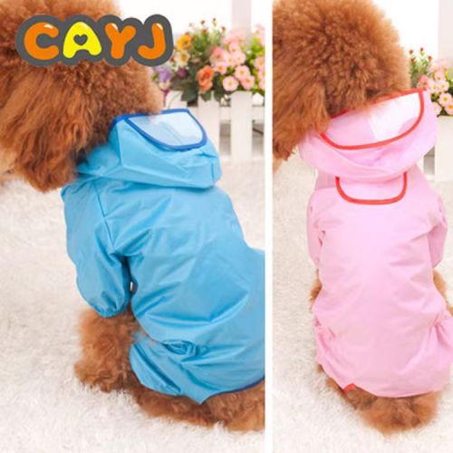 Dog Raincoat Four-Legged Rain-Proof All-Inclusive Teddy Bear Shiba Inu Pet Small Medium Dog Puppy Clothes Poncho 