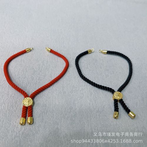color preservation imported milan line life tree red basic rope pull opening diy accessories bracelet men‘s and women‘s bracelet with