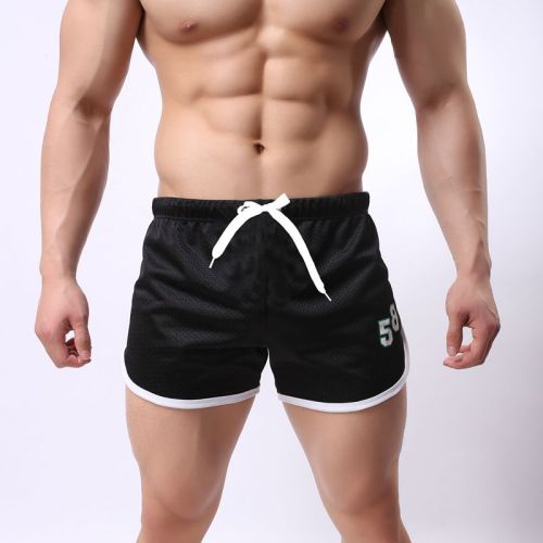 men‘s sports pants summer double-layer lace-up three-point pants fitness running shorts youth b5001