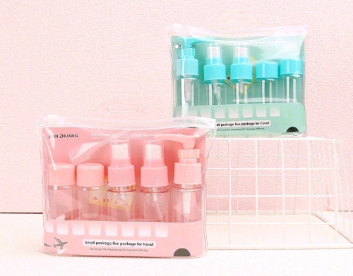 Portable Travel Sub-Bottle 7-Piece Set Wash Nursing Suite Skin Care Products Sample Sub-Bottle 