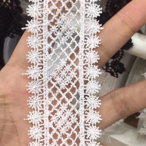 bilateral small flower water soluble lace embroidery lace polyester silk lace clothing accessories