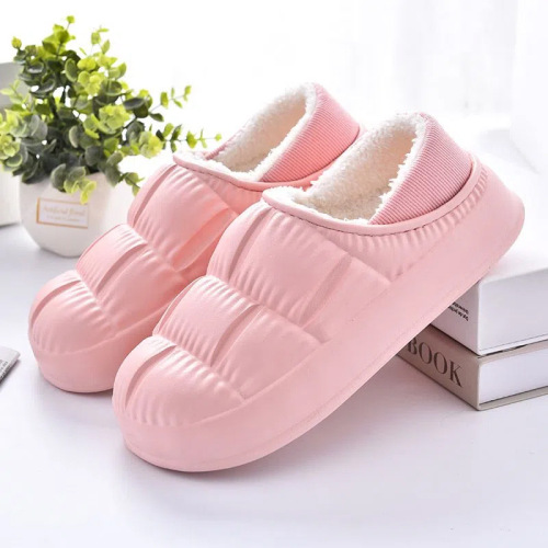 cotton slippers for women petal bag heel ins cute cotton shoes home warm household non-slip plush slippers men‘s autumn and winter