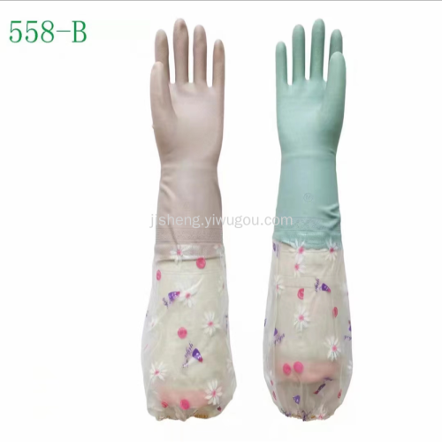 yiya brand flocking gloves fleece-lined laundry gloves 558-b