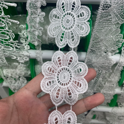 flower water soluble lace embroidery lace polyester silk lace clothing accessories