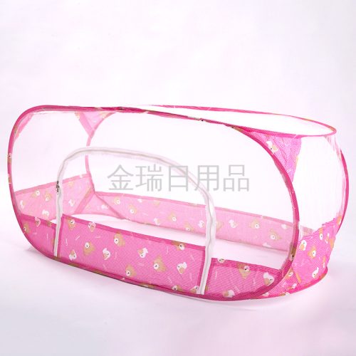 High Quality Rectangular Baby Mosquito Net Anti-Mosquito Portable Installation-Free Seconds Open Cartoon Mosquito Net Bed