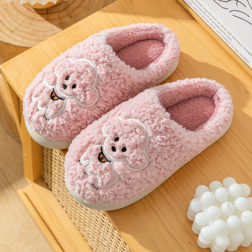 2022 New Thick-Soled Cotton Slippers Women‘s Autumn and Winter Home Indoor Warm Couple‘s Home Bag Heel Plush Cotton Slippers Men