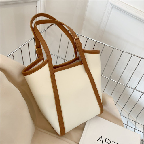 large-Capacity Textured Handbag Simple Fashion Shoulder Bag Underarm Bag Bucket Bag Mother Bag