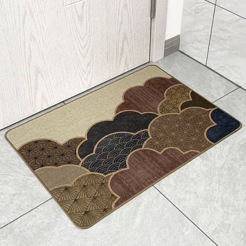 Linen Entrance Floor Mat Household Carpet Doormat Bedroom Simple Kitchen Bathroom Bathroom Non-Slip Absorbent Floor Mat