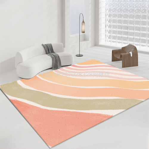 qiansi ins rainbow living room carpet coffee table mat japanese style fresh carpet sunshine bedroom bedside blanket cashmere-like mat