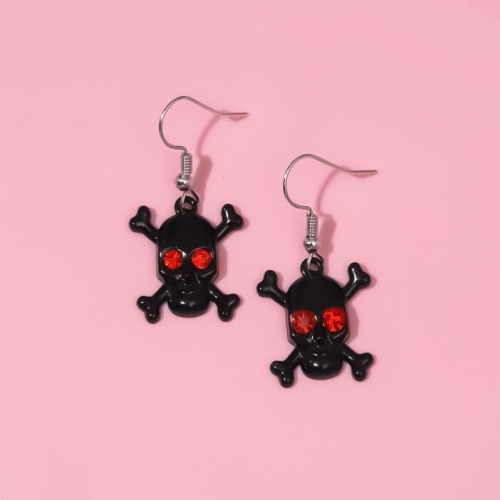 e-commerce cross-border amazon halloween party series ghost earrings exaggerated horror ghost earrings hip hop