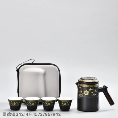 afternoon tea cup jingdezhen ceramic tea set express guest cup teapot set travel tea set kung fu tea set ru kiln new
