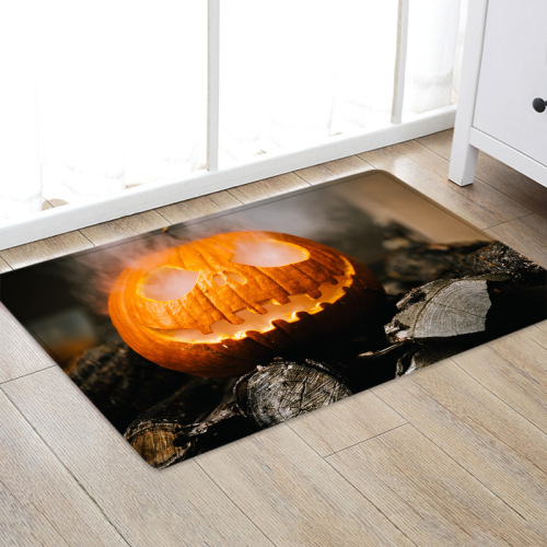 blue ocean supply home halloween pumpkin lamp thermal transfer printing living room and kitchen bedroom bedside carpet laundry room foot mat