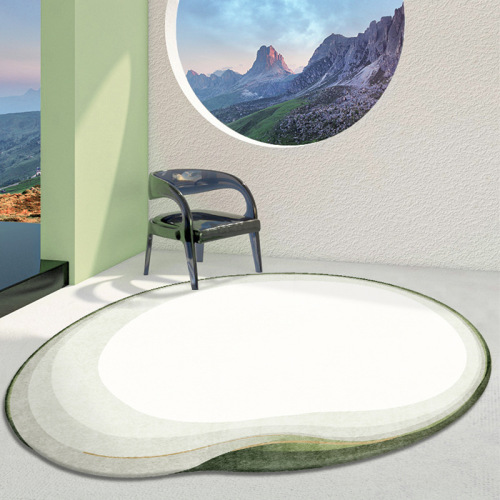 Carpet living Room Bedroom Whole round Floor Mat Light Luxury Household Bedside Blanket Silent Wind Irregular Tea Table