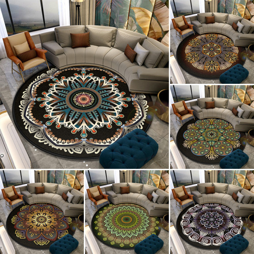 Light Luxury Ethnic Style Mandala Carpet Diamondmax Velvet Floor Mat Sofa and Tea Table Bedroom Amazon Cross-Border