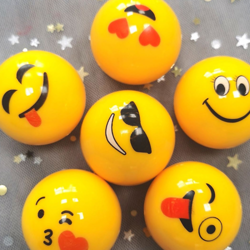 Yellow Ball Cute Smiley Face Expression Lipstick Hydrating Lip Balm Cartoon round Ball Lip Balm